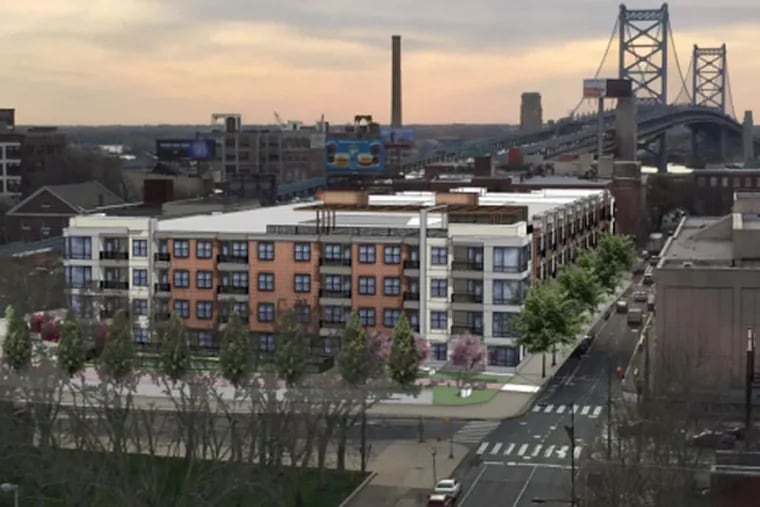 The Planning Commission approved of the development at 401 Race St. despite concerns raised by the Civic Design Review Committee. (Barton Partners Architects courtesy of PlanPhilly)