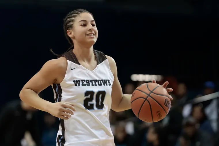Westtown's Jordyn Palmer led the No. 4 seeded Westtown with 16 points in the semifinals of the girls' basketball GEICO Nationals tournament on Friday.