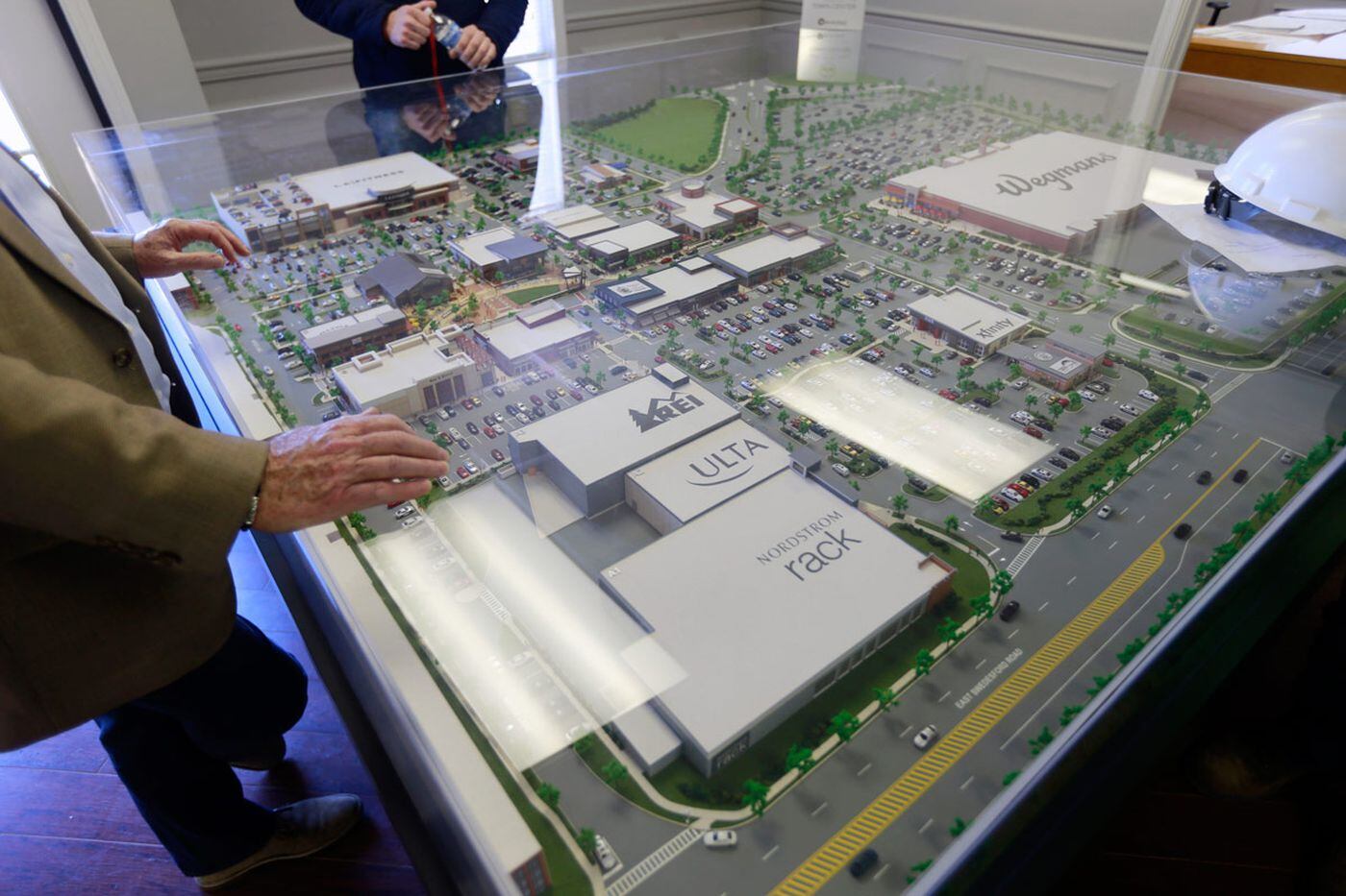 A model is on display at the King of Prussia Town Center.