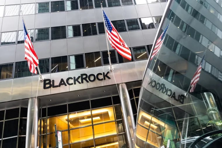 BlackRock headquarters in New York. The world's largest money manager is at the center of a national controversy over socially conscious investing, especially around energy and climate.