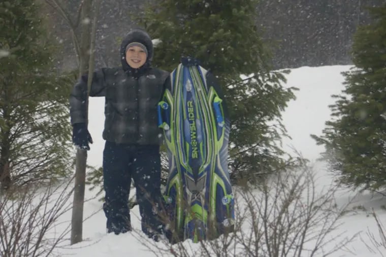 For Cade Rooney, 13, of Berwyn, this year was the first time he has gone sledding without parental supervision.
