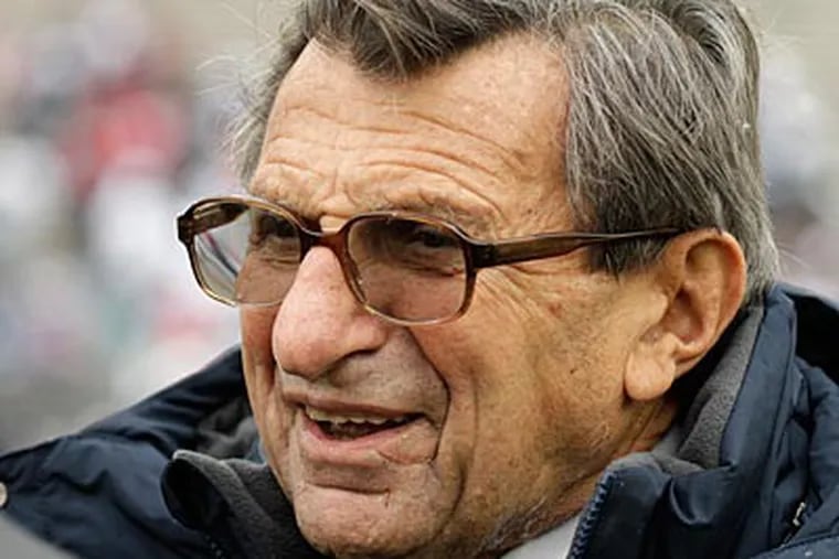 The Stagg-Paterno Trophy will be given to the team that wins the Big Ten title game. (AP Photo/Gene J. Puskar)