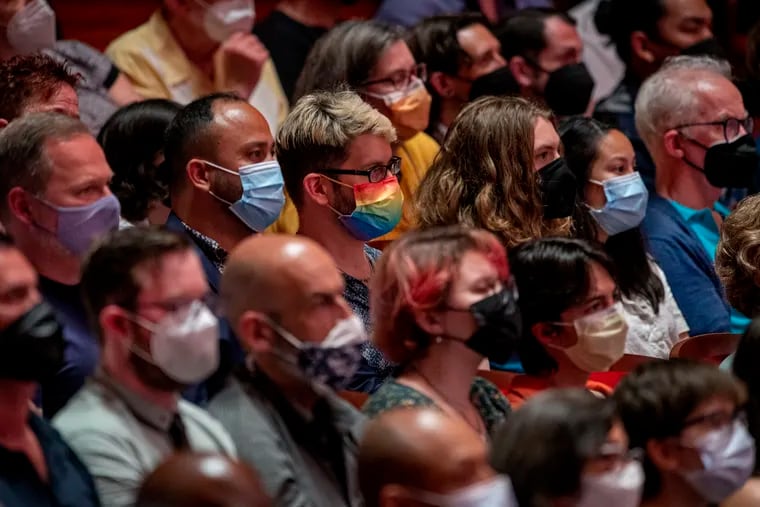 The audience at the Philadelphia Orchestra's Pride Concert in Verizon Hall at the Kimmel Center on June 2, 2022.