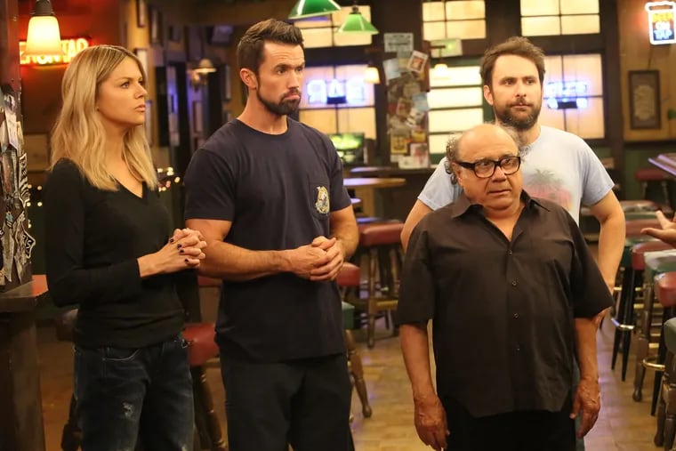 "It's Always Sunny in Philadelphia" returns to FXX on Sept. 5 with cast members (from left) Kaitlin Olson as Dee, Rob McElhenney as Mac, Danny DeVito as Frank, Charlie Day as Charlie