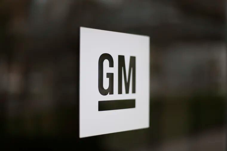 FILE - This May 16, 2014, file photo shows the General Motors logo at the company's world headquarters in Detroit. The United Auto Workers union is letting its contract with General Motors expire just before midnight Saturday, Sept. 14, 2019, increasing the likelihood of a strike as early as Sunday night. (AP Photo/Paul Sancya, File)