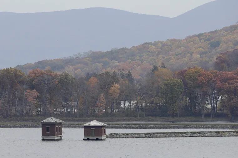 In Newburgh, N.Y., where water was contaminated with the same chemicals found in Montgomery and Bucks County drinking water, New York health officials offered blood tests to the town's 28,000 residents. This Thursday, Nov. 3, 2016, photo shows water intakes at Lake Washington in Newburgh.