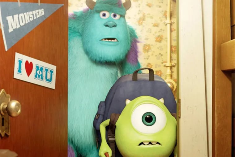 John Goodman and Billy Crystal are the voices of Sully (left) and Mike in "Monsters University." (Photo courtesy of Walt Disney Pictures/MCT)