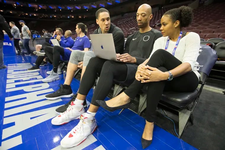Lindsey Harding (right) will be just the seventh female coach in NBA history.