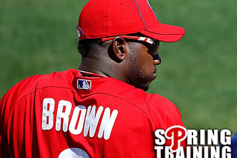 Can Domonic Brown be the everyday left fielder? (Yong Kim/Staff Photographer)