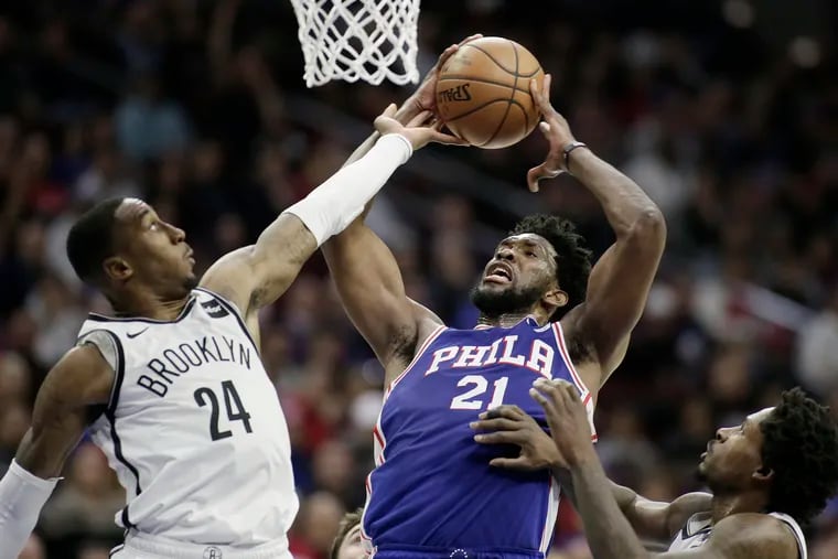 It's possible the Sixers will be matched up against Rondae Hollis-Jefferson (left) and the Nets when the playoffs begin this weekend.