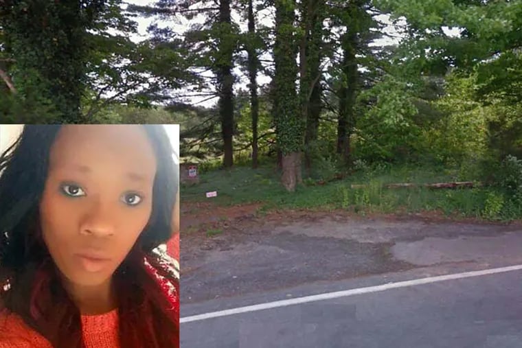 The body of Erica Crippen (pictured) was discovered on March 17, 2015 behind the trees in the center of this photo on Old Frederick Road in Sykesville, Maryland. (Photo via handout and Facebook)