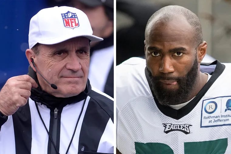 Nearly 70,000 fans have signed a petition to ban NFL referee Pete Morelli from calling Eagles games. Safety Malcolm Jenkins said he would sign it, too.