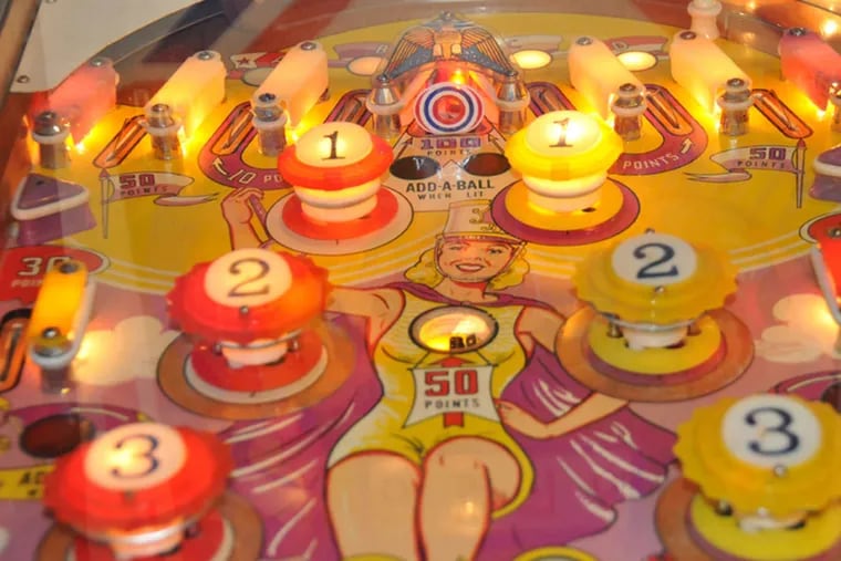 Detail of one of 200 pinball machines - all of them playable - at the in Asbury Park.