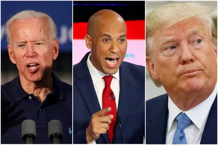 Former Vice President Joe Biden, New Jersey Sen. Cory Booker and President Donald Trump were the top fundraisers in the Philadelphia area this year.