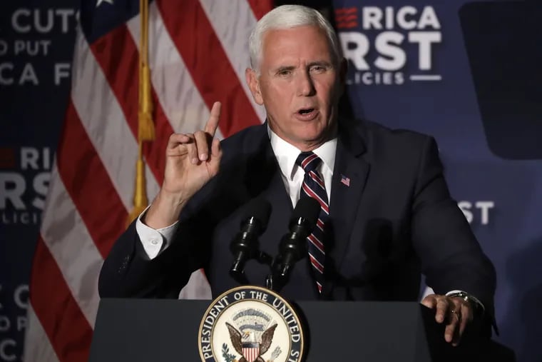 Vice President Mike Pence is due to visit Philadelphia Monday to promote President Trump's tax cuts and Lou Barletta, a Republican candidate for U.S. Senate. Barletta is running against Sen. Bob Casey (D., Pa.).