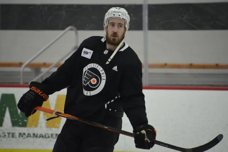 After being placed in COVID-19 protocols on Dec. 20, Flyers center Kevin Hayes returned to practice on Tuesday.
