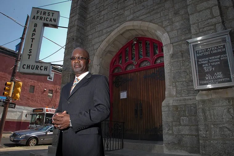 The Rev. Terrence Griffith is pastor of First African Baptist Church. He says the building is too far gone to be rehabilitated. ALEJANDRO A. ALVAREZ / Staff Photographer