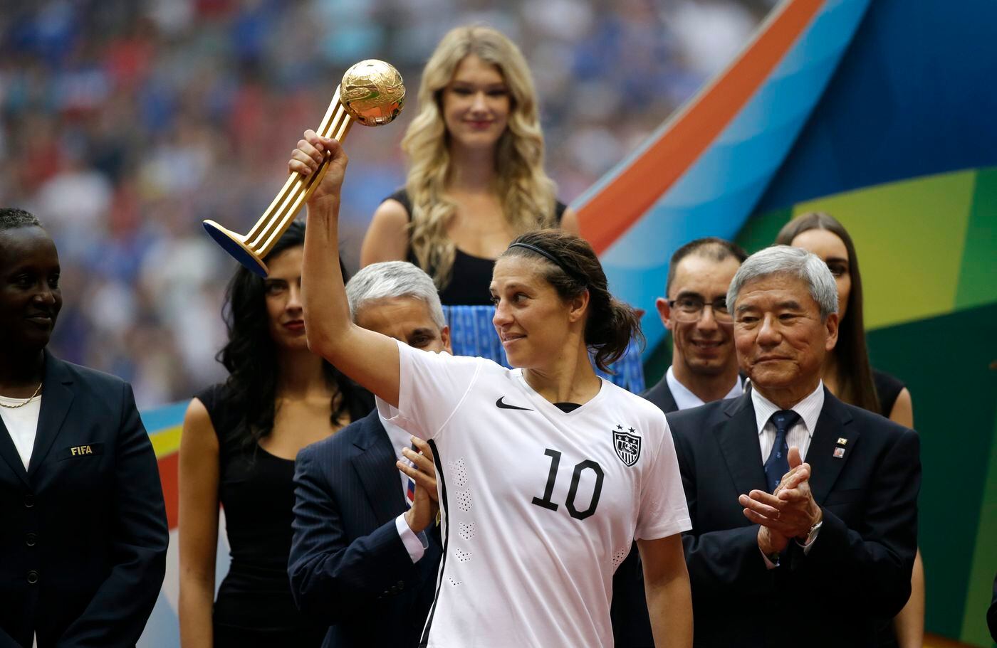 Carli Lloyd won FIFA's Golden Ball award at the 2015 Women's World Cup as the tournament's most outstanding player.