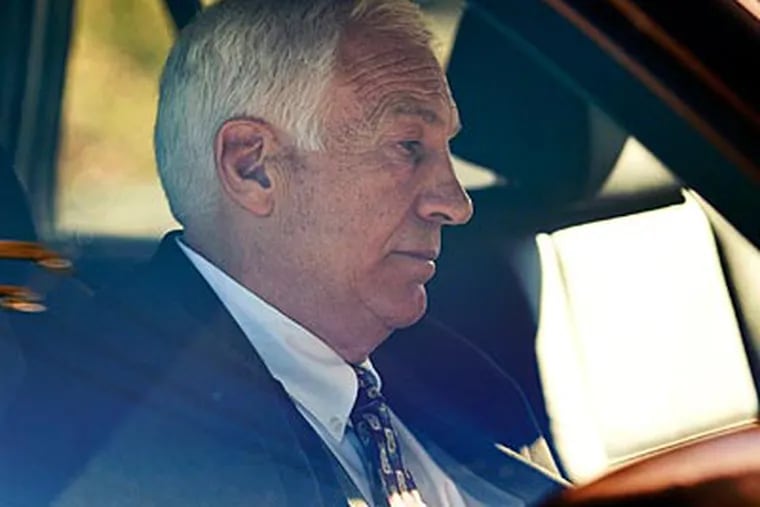 Jerry Sandusky said that he is innocent of child sex abuse charges against him. (Andy Cowell/Harrisburg Patriot-News/AP)