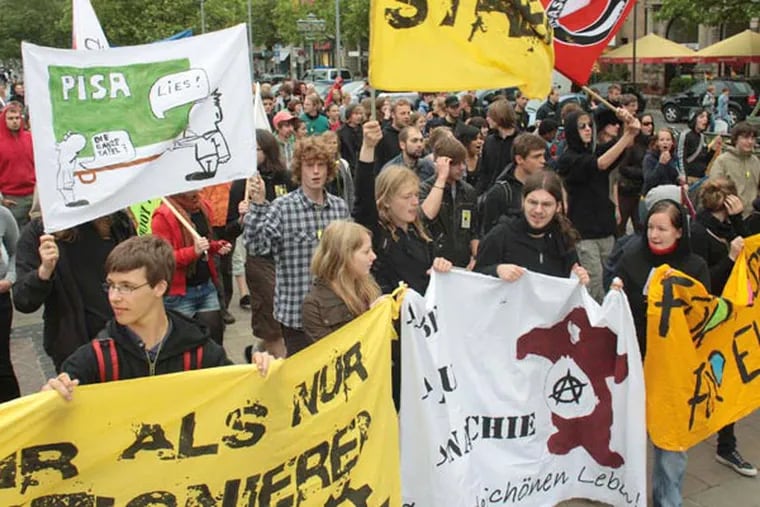 Students demonstrated against German education policies in Hannover this summer. JOERG SARBACH / apn