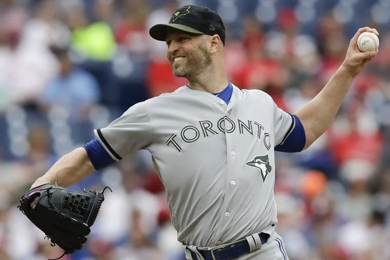 Toronto’s J.A. Happ improved to 5-0 with a 1.45 ERA in five career starts against the Phillies Sunday. He is also 14-4 with a 3.29 ERA against the rest of the N.L. East.