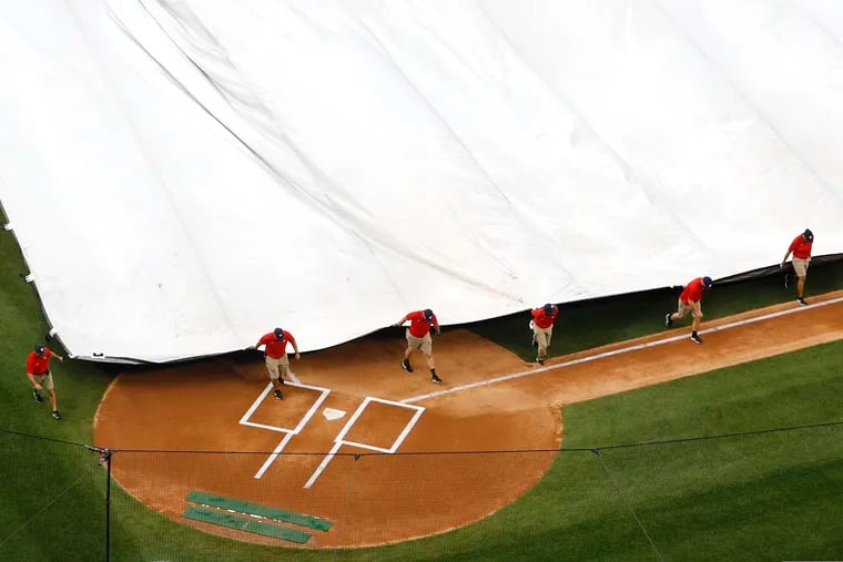 The Phillies and Nationals will play a doubleheader on Wednesday after Monday's series opener was rained out.