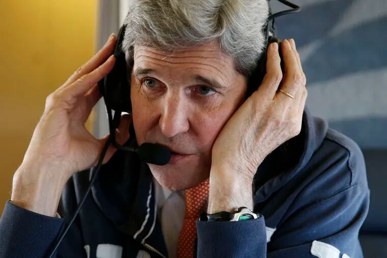 Secretary of State John Kerry en route to Vienna, where the IAEA certified Iran had sent the bulk of its enriched uranium out of the country, mothballed most centrifuges, and disabled its Arak reactor.
