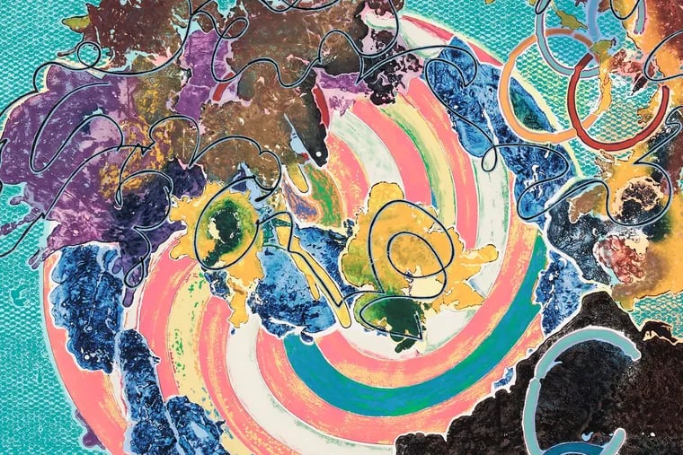 Detail from Frank Stella's "Juam" (1997), from his Imaginary Places series.