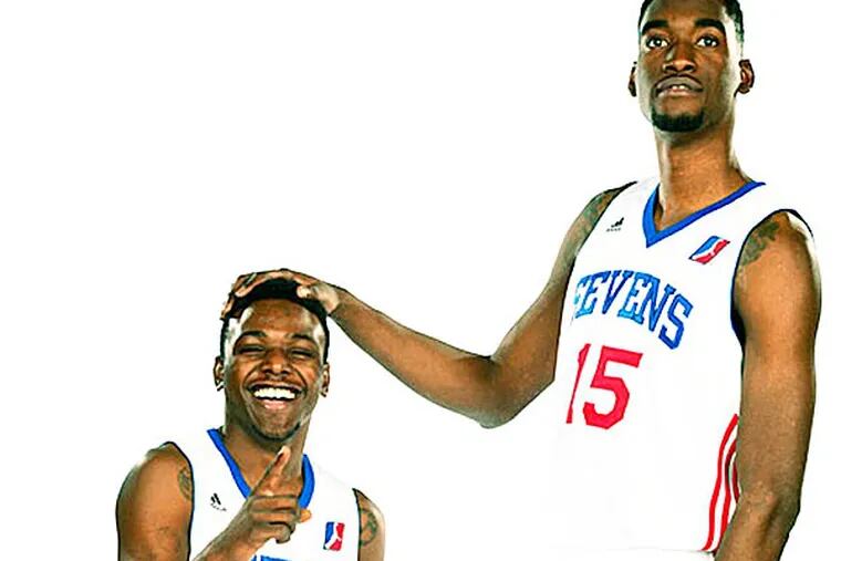The 87ers' Aquille Carr (left) and Reggie Johnson. (Photo courtesy of Delaware 87ers)