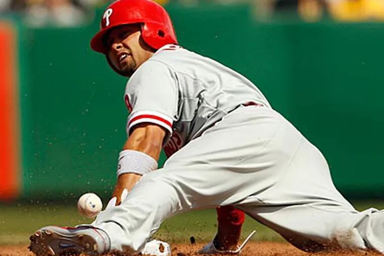 Shane Victorino and the Phillies are tied for the league lead in stolen bases. (Yong Kim/Staff Photographer)