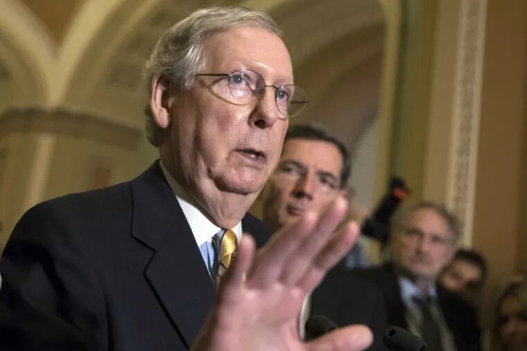 Senate Majority Leader Mitch McConnell (R-Ky.) is working to revise his party’s health-care bill in the Senate.