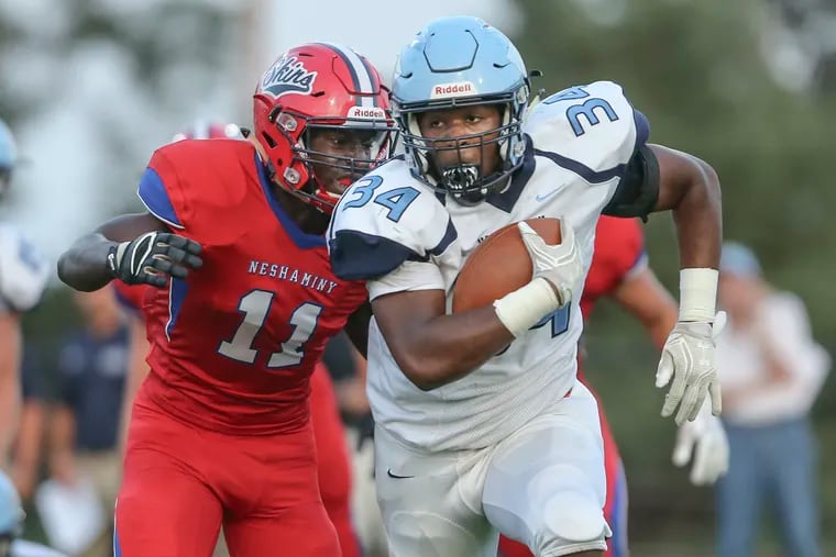 North Penn running back and defensive end Julian White led the Knights to an opening night victory against Neshaminy.