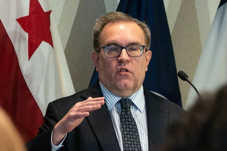 Andrew Wheeler at an EPA press conference last week announcing a nationwide plan to address PFAS in drinking water. PFAS water contamination has affected thousands in Bucks and Montgomery Counties.