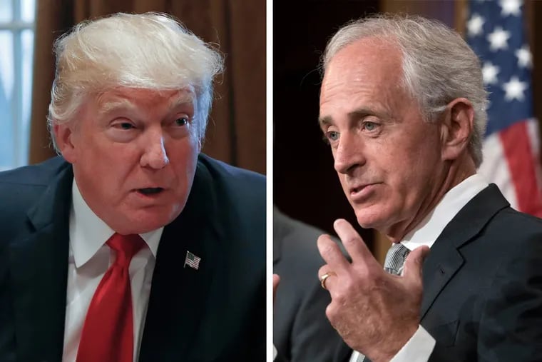 President Trump and Sen. Bob Corker (R., Tenn.) are engaged in a surprisingly public fight between two prominent Republicans.
