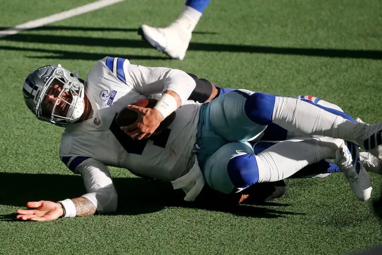 Cowboys QB Dak Prescott suffered a gruesome injury in Sunday's game against the Giants.