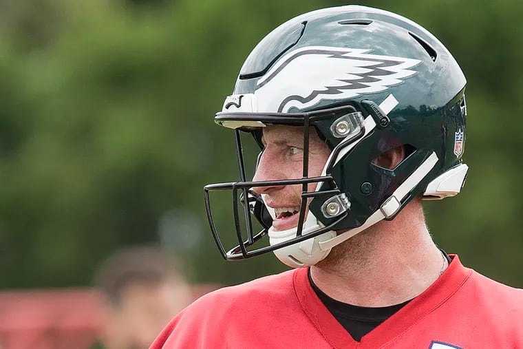 Eagles' quarterback Carson Wentz has impressed with his recovery so far. 