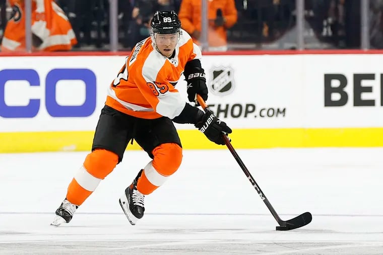 After a sizzling start, Flyers right winger Cam Atkinson is goal-less in his last eight games.