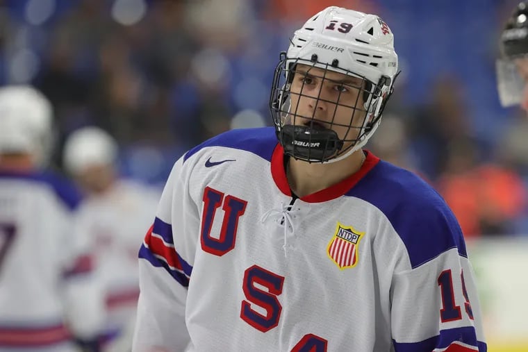 U.S. NTDP forward Cutter Gauthier is projected to be selected early in the draft and could be available to the Flyers at No. 5.