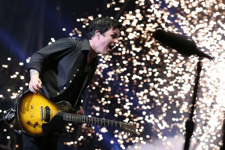 Billie Joe Armstrong from the band Green Day performs during the Corona Capital music festival in Mexico City, Sunday, Nov. 19, 2017.