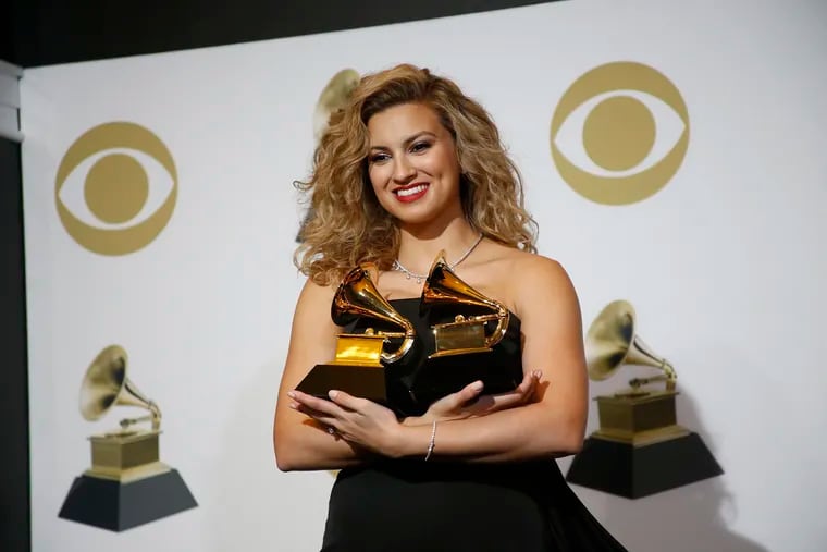 Tori Kelly backstage during the 2019 Grammy Awards in Los Angeles.