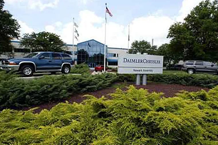An exterior view of the Chrysler Group's Newark Assembly Plant in Newark, DE, in 2002.