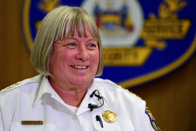 Acting Police Commissioner Christine Coulter is interviewed at Philadelphia Police Headquarters on Monday, Aug. 26, 2019.