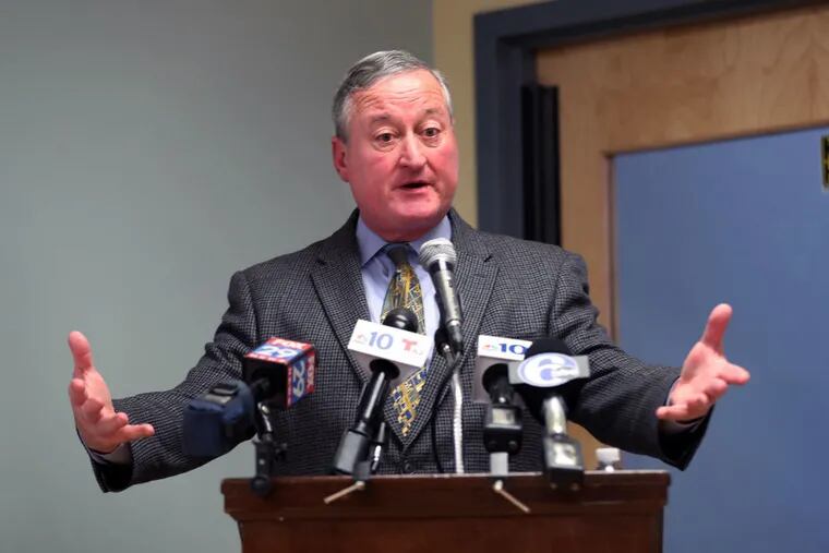 Mayor Kenney asked people to stop giving money to panhandlers and instead to support established homeless service organizations.