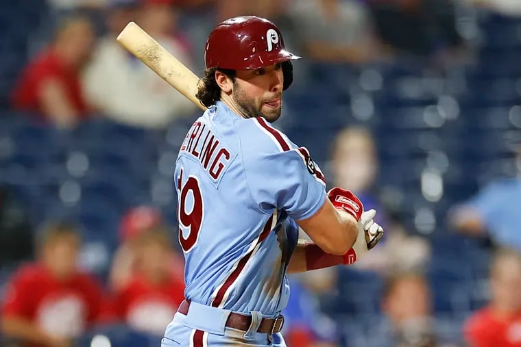 Matt Vierling had an .843 on-base plus slugging in 77 plate appearances for the Phillies last season and got the seal of approval from Bryce Harper.