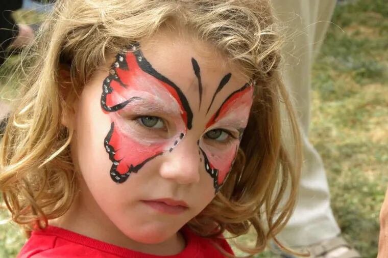 Art on your face: Get it at the Arts in the Park Juried Craft Show and Festival, Sunday at High School Park, Cheltenham.