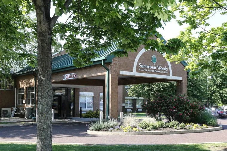Suburban Woods Health &amp; Rehabilitation Center in East Norriton is among the 10 Pennsylvania nursing homes transferred by its landlord from the nonprofit Oak Health &amp; Rehabilitation Centers Inc. to Saber Healthcare Group, of Cleveland.