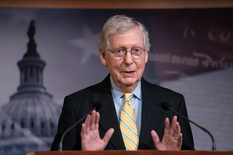 Senate Majority Leader Mitch McConnell (R., Ky.) holds a news conference ahead of the Fourth of July break, at the Capitol in Washington, Thursday, June 27, 2019.