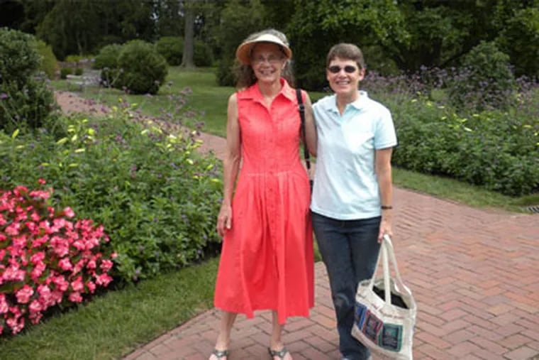 Bala Cynwyd teacher Lisa Barsky (right) with friend Kathryn McClure.