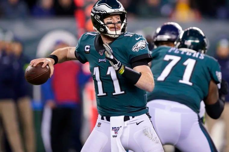 Eagles quarterback Carson Wentz has added weight and muscle and is looking to have a big season in 2020.