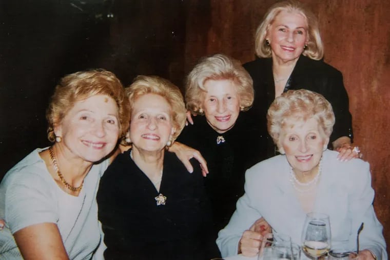 The five sisters who survived imprisonment at the Auschwitz concentration camp during World War II. (Left to right) Rosalie Simon, Charlotte Weiss, Helen Herman, Lenka Weksberg, and Rose Miller.  Helen, the oldest, died in 2016.